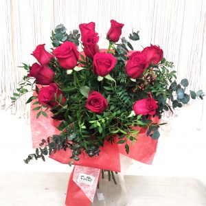 Bouquet de 12 roses vermelles